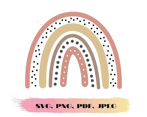 Download Free Rainbow SVG Clipart Printable Cameo